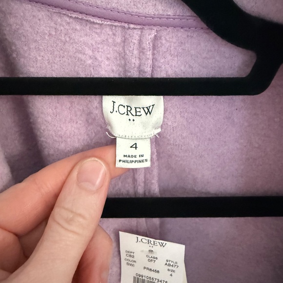 Lavender J.Crew Daphne topcoat sz 4 - Picture 6 of 8